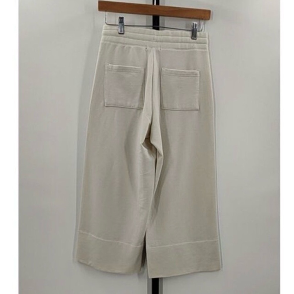 Quince SuperSoft Fleece Cropped Wide Leg Pants Cream XS - Picture 3 of 3